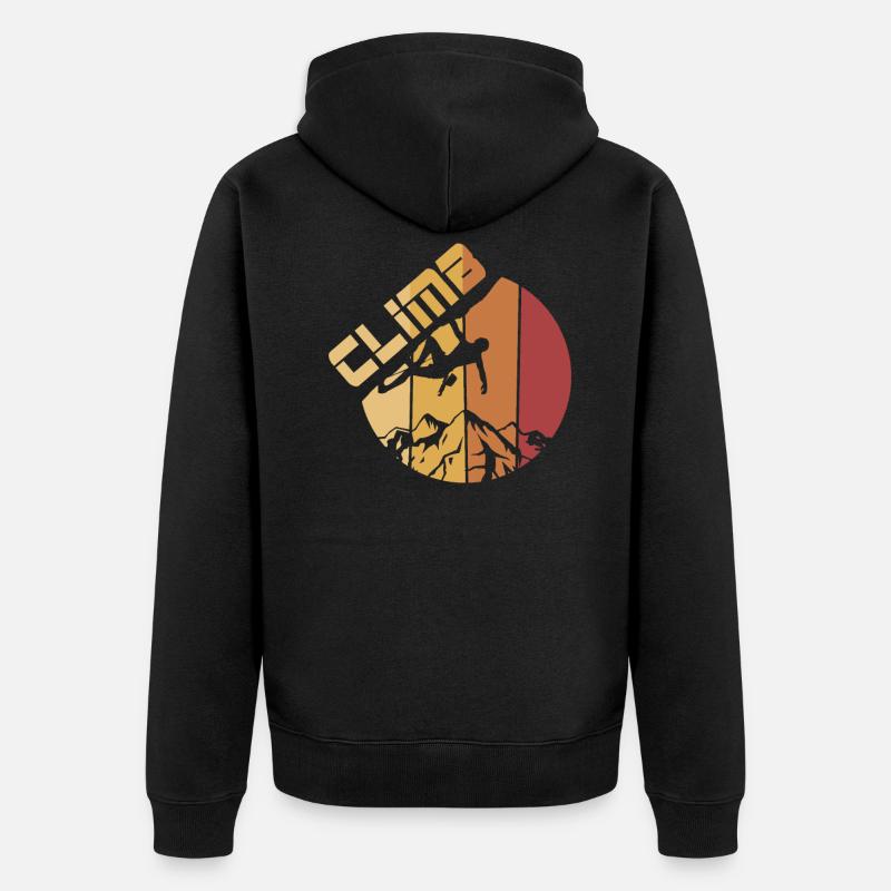 Montée - Veste à capuche bio Premium Unisexe - noir