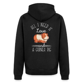 Cochon d'Inde - Veste à capuche bio Premium Unisexe - noir - Dos - Nico (187cm)