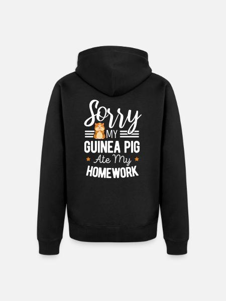 Cochon d'Inde - Veste à capuche bio Premium Unisexe - noir