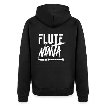 Flûte - Veste à capuche bio Premium Unisexe - noir - Dos - Nico (187cm)