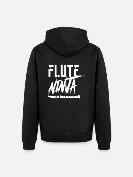 Flute - Unisex Premium Organic Zip Hoodie - black