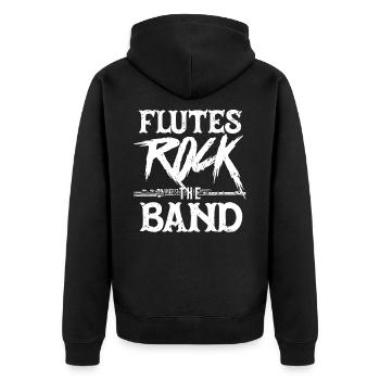 Flûte - Veste à capuche bio Premium Unisexe - noir - Dos - Nico (187cm)