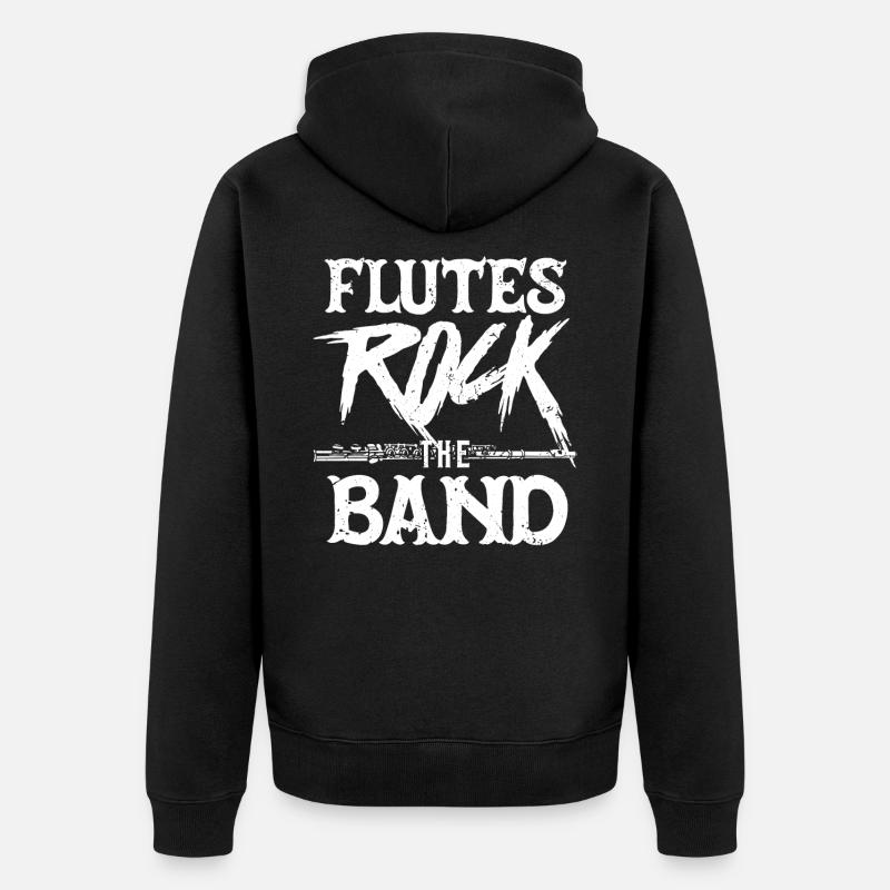 Flûte - Veste à capuche bio Premium Unisexe - noir