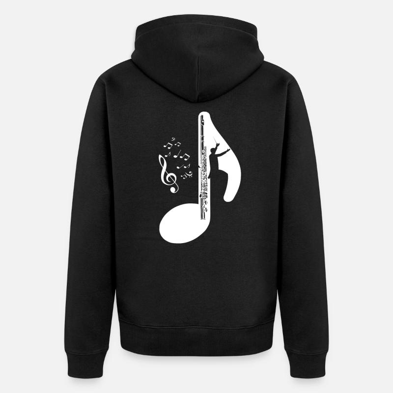 Flûte - Veste à capuche bio Premium Unisexe - noir