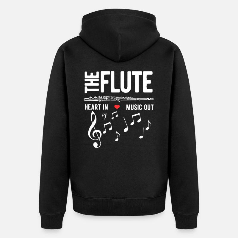 Flûte - Veste à capuche bio Premium Unisexe - noir
