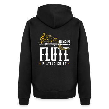 Flûte - Veste à capuche bio Premium Unisexe - noir - Dos - Nico (187cm)