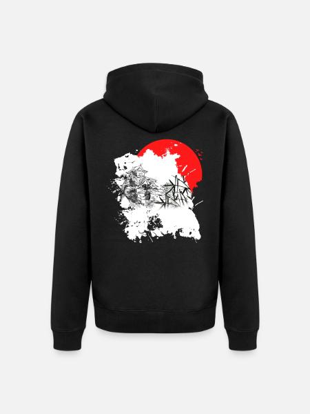 Japan - Unisex Premium Organic Zip Hoodie - black