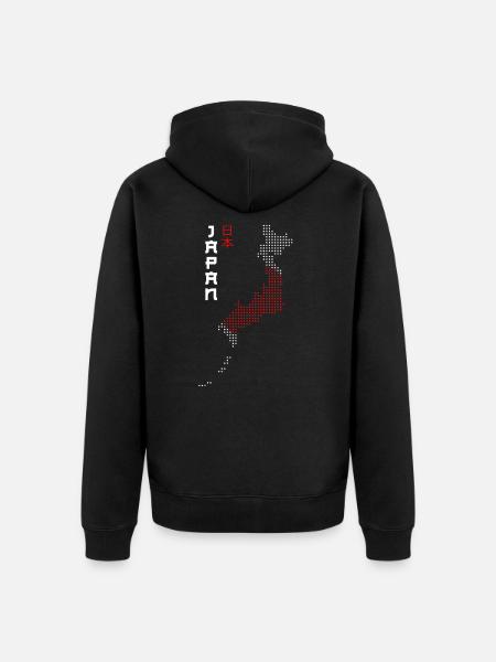Japan - Unisex Premium Bio Zip Hoodie - Schwarz