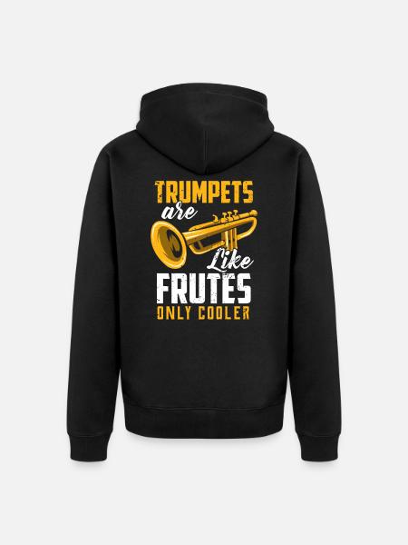 Trumpet - Unisex Premium Organic Zip Hoodie - black