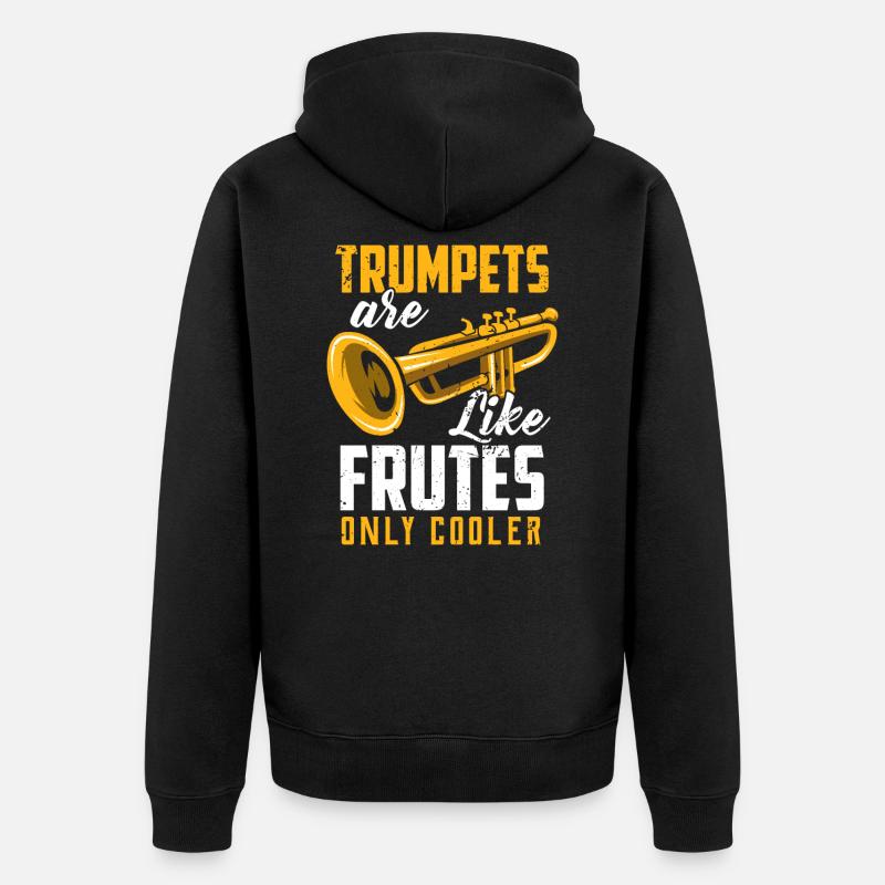 Trompette - Veste à capuche bio Premium Unisexe - noir