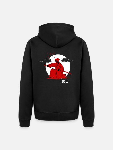Japan - Unisex Premium Organic Zip Hoodie - black