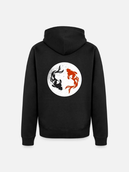 Japan - Unisex Premium Organic Zip Hoodie - black