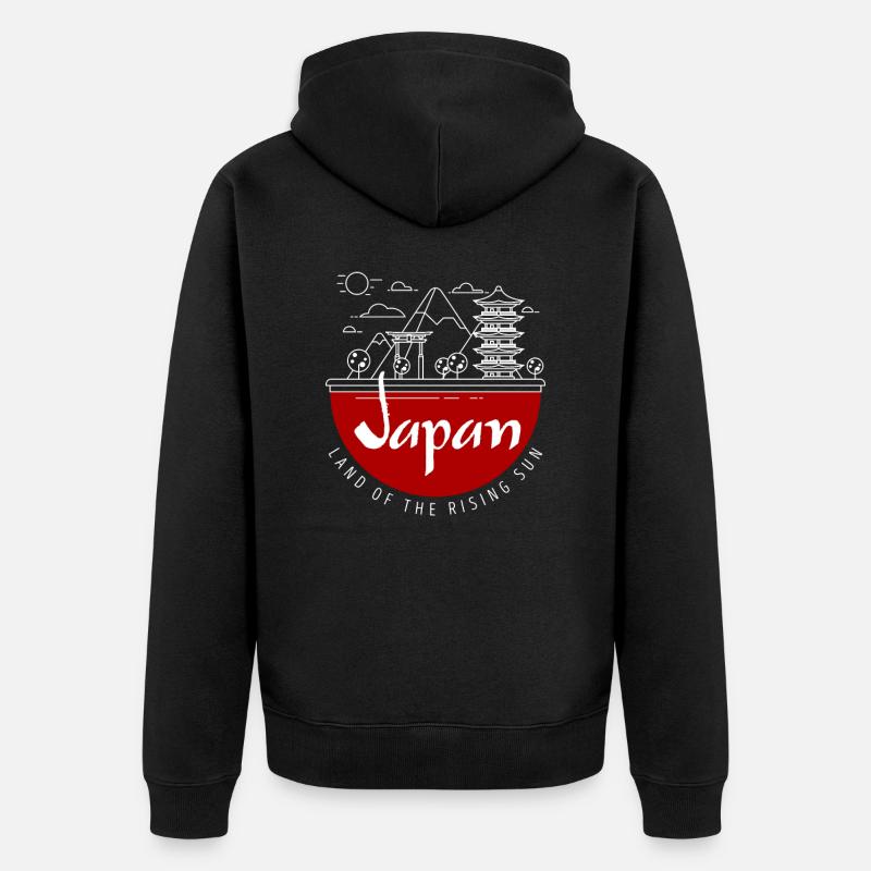 Japan - Unisex Premium Bio Zip Hoodie - Schwarz