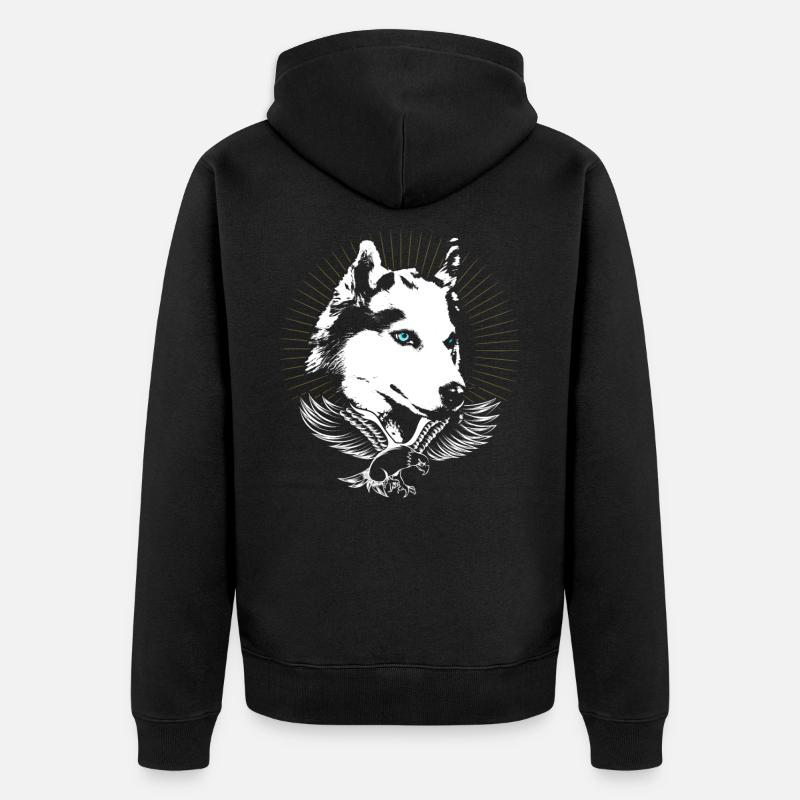 Rauque - Veste à capuche bio Premium Unisexe - noir