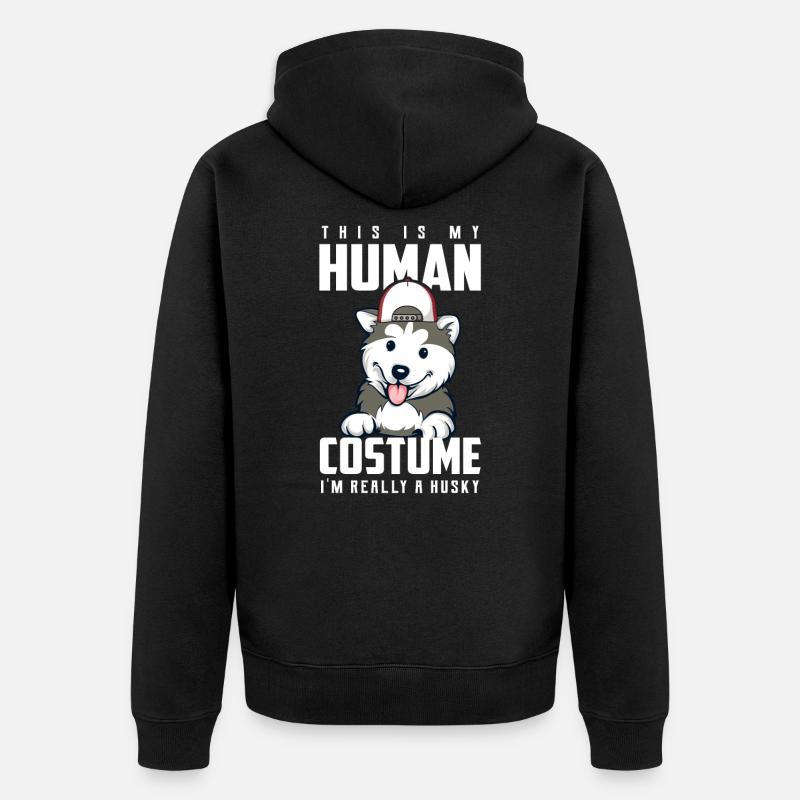 Husky - Unisex Premium Bio Zip Hoodie - Schwarz