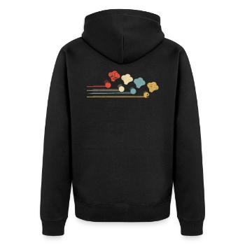 Bassgitarre Musik Musiker - Unisex Premium Bio Zip Hoodie - Schwarz - Hinten - Nico (187cm)