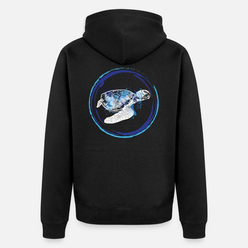Tortue océan enfants - Veste à capuche bio Premium Unisexe - noir