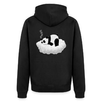 Panda mignon dort sur son nuage - Veste à capuche bio Premium Unisexe - noir - Dos - Nico (187cm)