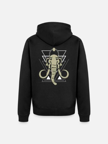 Mammoth - Unisex Premium Organic Zip Hoodie - black