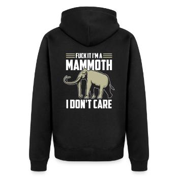 Mammoth - Unisex Premium Organic Zip Hoodie - black - Back - Nico (187cm)