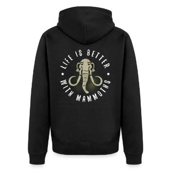 Mammut - Unisex Premium Bio Zip Hoodie - Schwarz - Hinten - Nico (187cm)