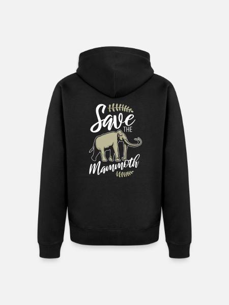 mammoth - Unisex Premium Organic Zip Hoodie - black