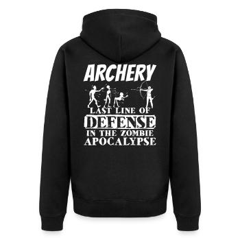 Tir à l'arc Archer Tir à l'arc Tir à l'arc - Veste à capuche bio Premium Unisexe - noir - Dos - Nico (187cm)