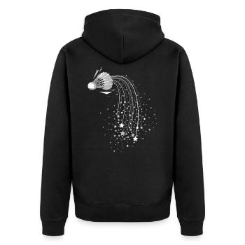 Volant volant - Veste à capuche bio Premium Unisexe - noir - Dos - Nico (187cm)