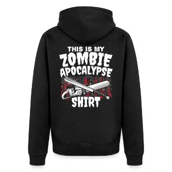 Apocalypse zombie chasseur de zombies Halloween - Veste à capuche bio Premium Unisexe - noir - Dos - Nico (187cm)