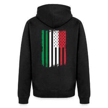 Italie - Veste à capuche bio Premium Unisexe - noir - Dos - Nico (187cm)