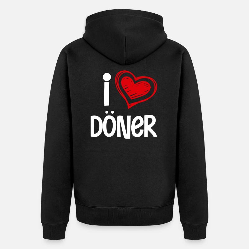 Döner Kebab - Unisex Premium Bio Zip Hoodie - Schwarz