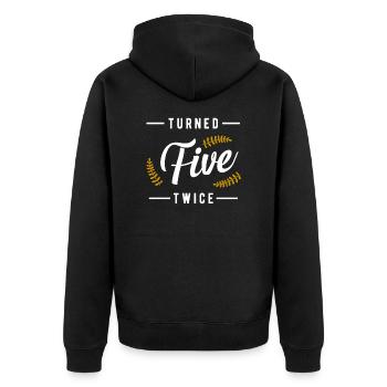 Idée drôle drôle de cadeau d'anniversaire 10e - Veste à capuche bio Premium Unisexe - noir - Dos - Nico (187cm)