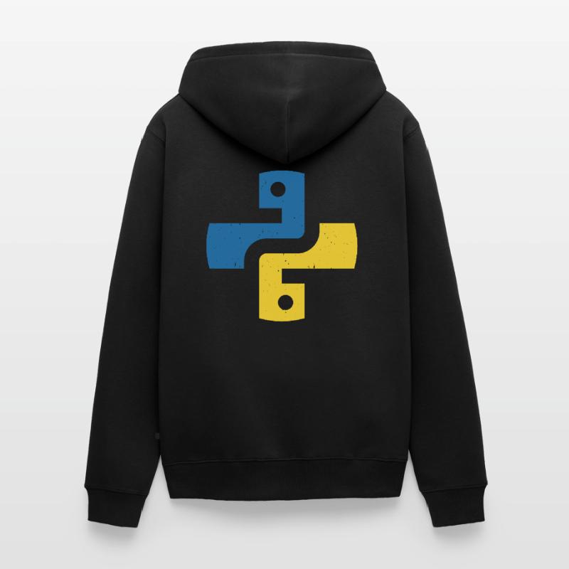 Python Programmiersprache Unisex Premium Bio Zip Hoodie