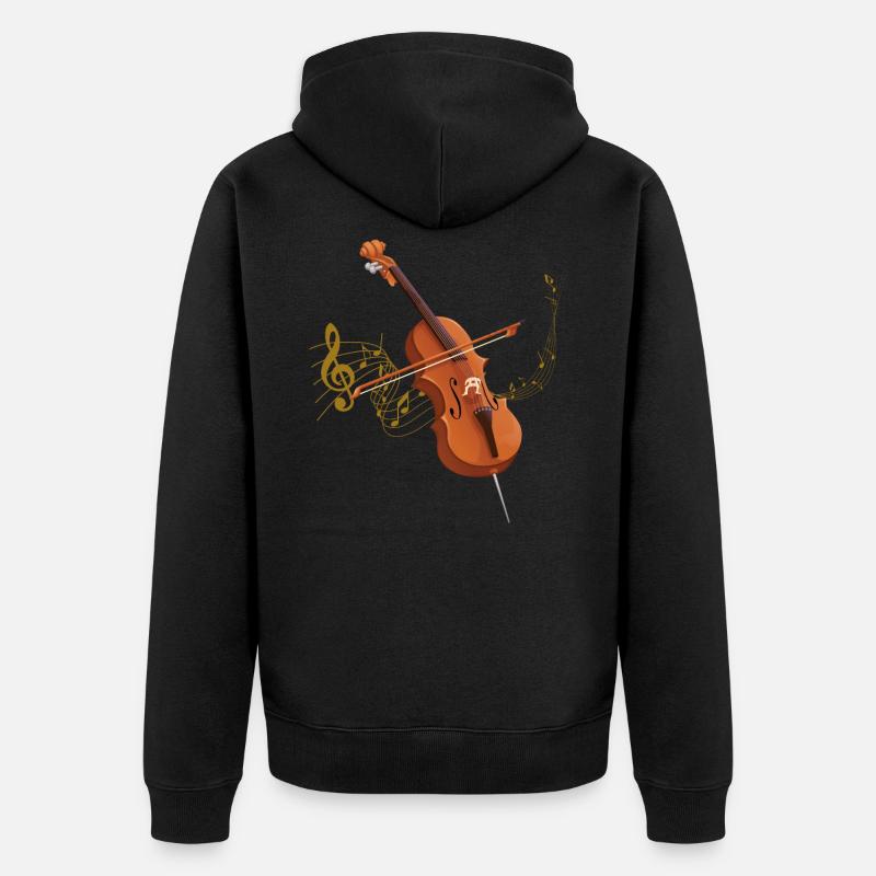 violoncelle - Veste à capuche bio Premium Unisexe - noir