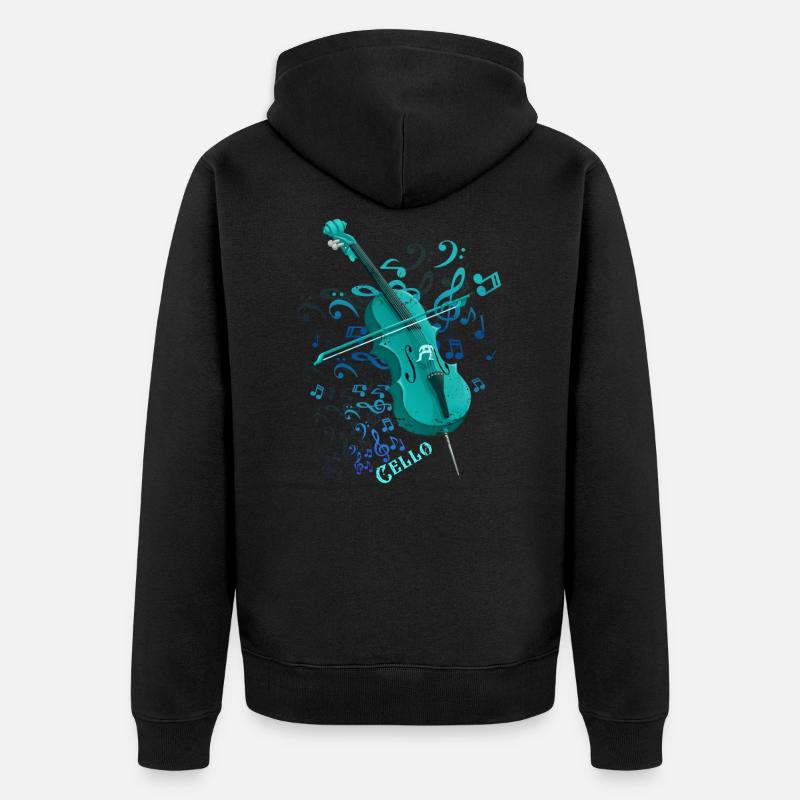 Violon violoncelle - Veste à capuche bio Premium Unisexe - noir