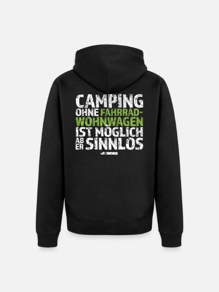 Fahrradwohnwagen - Unisex Premium Bio Zip Hoodie - Schwarz
