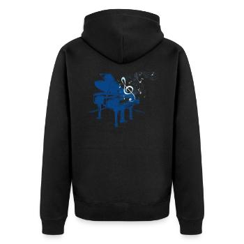 Piano Instrument - Veste à capuche bio Premium Unisexe - noir - Dos - Nico (187cm)