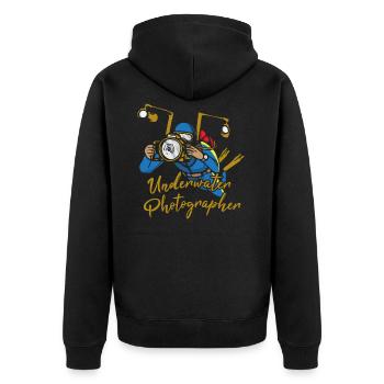 Photographer diver underwater photographer saying - Unisex Premium Organic Zip Hoodie - black - Back - Nico (187cm)
