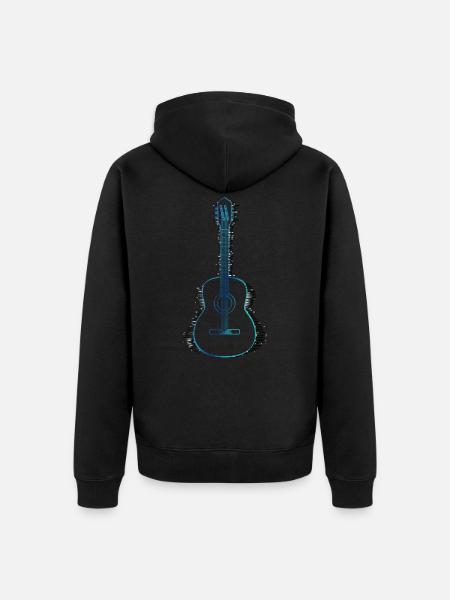 Guitar guitar player - Unisex Premium Organic Zip Hoodie - black