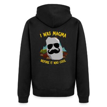 I Ce que les pierres de géologie magma collectent - Veste à capuche bio Premium Unisexe - noir - Dos - Nico (187cm)