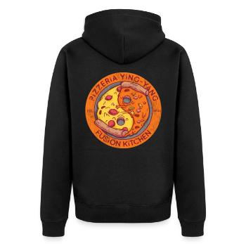 Pizzeria Pizza Ying Yang Fusion Kitchen - Veste à capuche bio Premium Unisexe - noir - Dos - Nico (187cm)