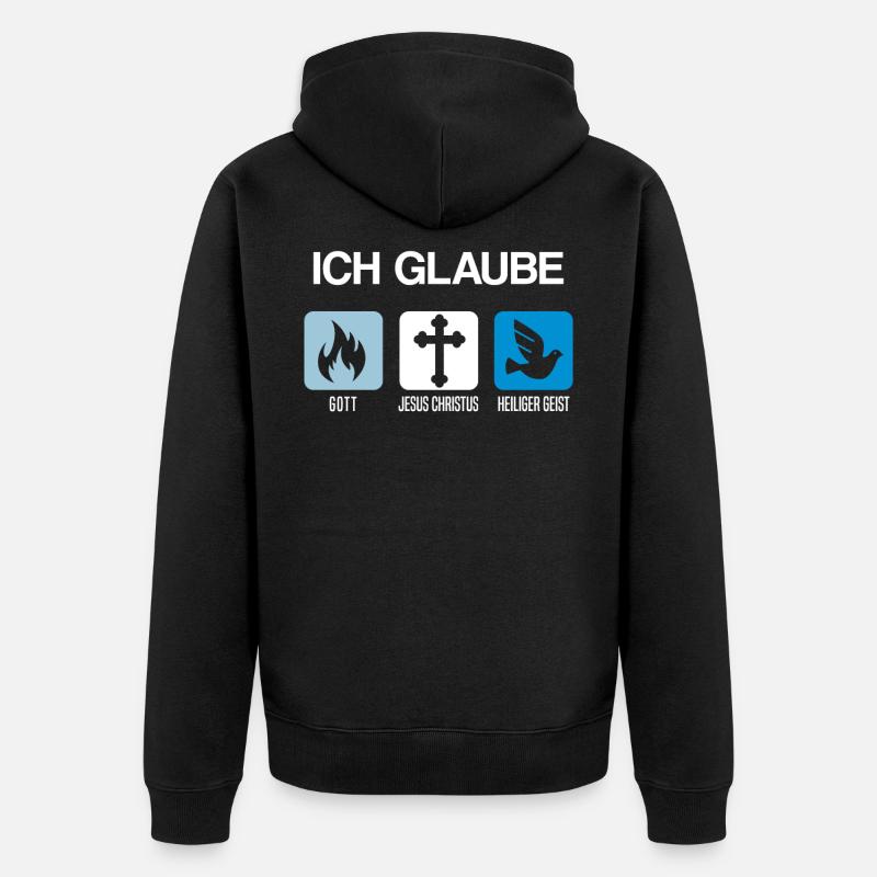 Jesus Christus Gott Heiliger Geist Christentum - Unisex Premium Bio Zip Hoodie - Schwarz