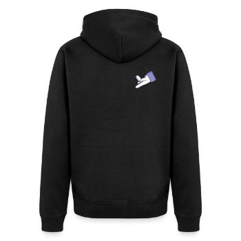 Dirty Fingers Two in the Pinky Like Sex - Unisex Premium Bio Zip Hoodie - Schwarz - Hinten - Nico (187cm)