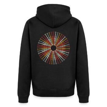 clarinet - Unisex Premium Organic Zip Hoodie - black - Back - Nico (187cm)