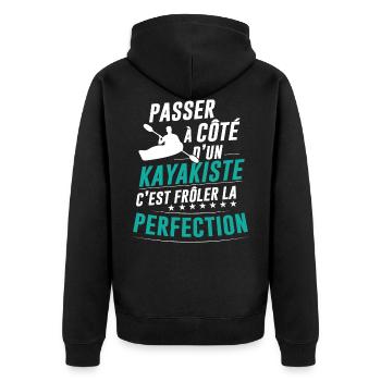 Le kayakiste parfait - Kayak Humour Cadeau Canoë - Veste à capuche bio Premium Unisexe - noir - Dos - Nico (187cm)