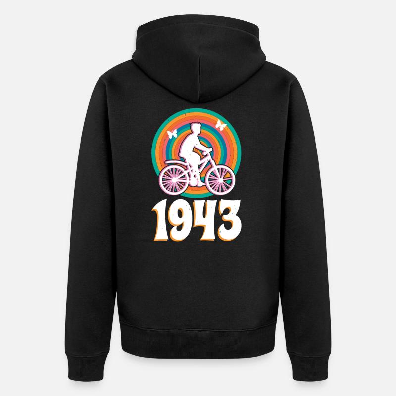 1945 Hoffmann LSD Entdeckung - Unisex Premium Bio Zip Hoodie - Schwarz