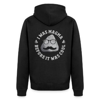 Geologie Wissenschaft - Unisex Premium Bio Zip Hoodie - Schwarz - Hinten - Nico (187cm)