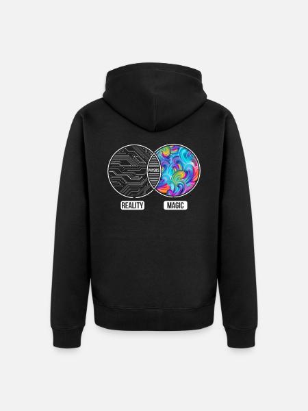 Physics Atom Natural Science - Unisex Premium Organic Zip Hoodie - black