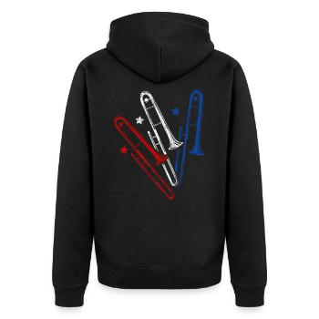 Trombone - Veste à capuche bio Premium Unisexe - noir - Dos - Nico (187cm)
