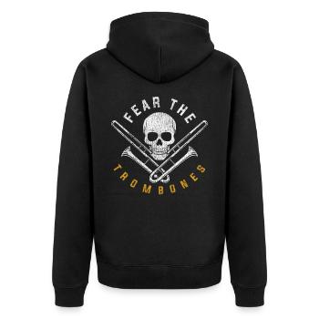 Trombone Musicians Orchestra - Unisex Premium Organic Zip Hoodie - black - Back - Nico (187cm)